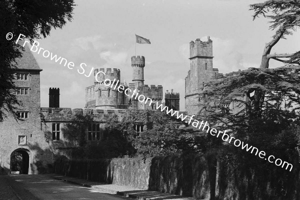 LISMORE CASTLE  TOWERS WITH HOUSE FLAG